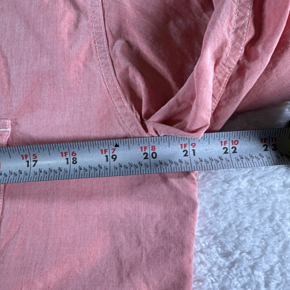 Filson Garment Long‎ Sleeve Button Up Dress Shirt Cotton Light Red Salmon Medium - Picture 4 of 7